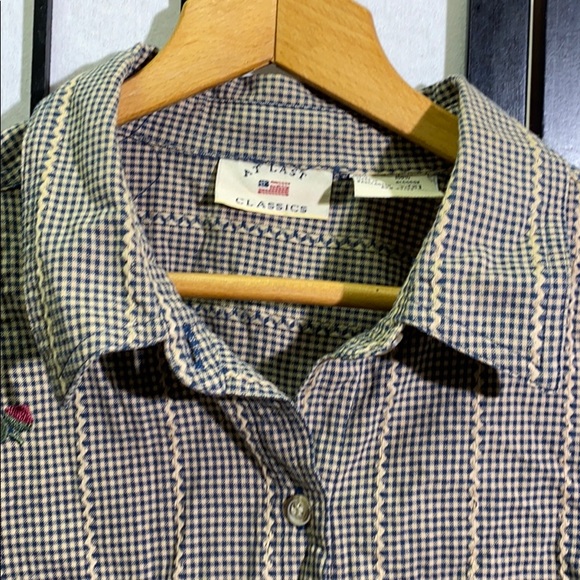 ALC-At Last Classics Embroidered Button Down Sz L - Picture 2 of 7
